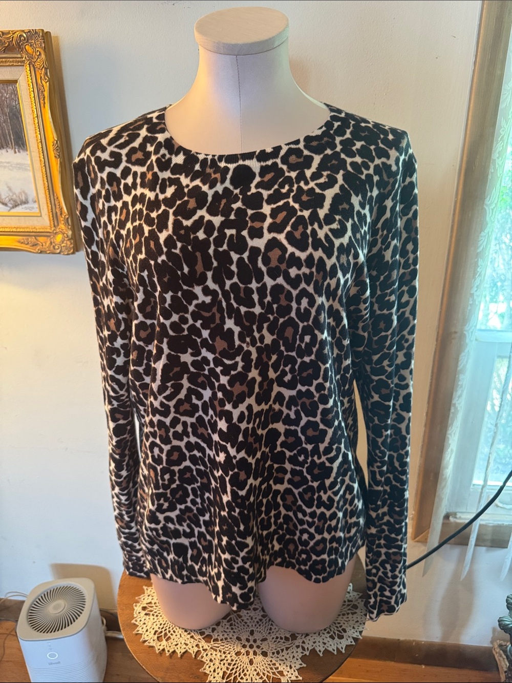 🐷🆕 J. Crew Leopard Print Crewneck Sweater
